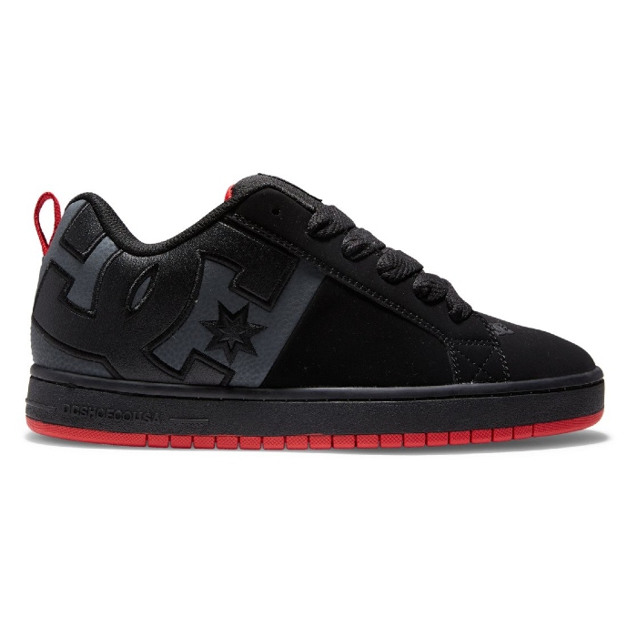 DC Shoe Co - Court Graffik SQ Shoes - Black/Grey/Red