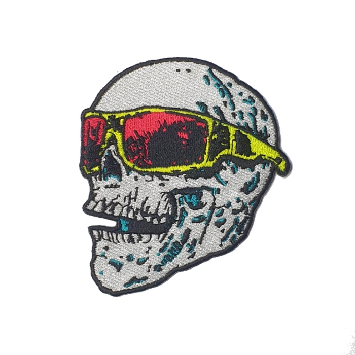 DUNGEON - Skull with Sunnies - Sew-On / Iron-On Patch