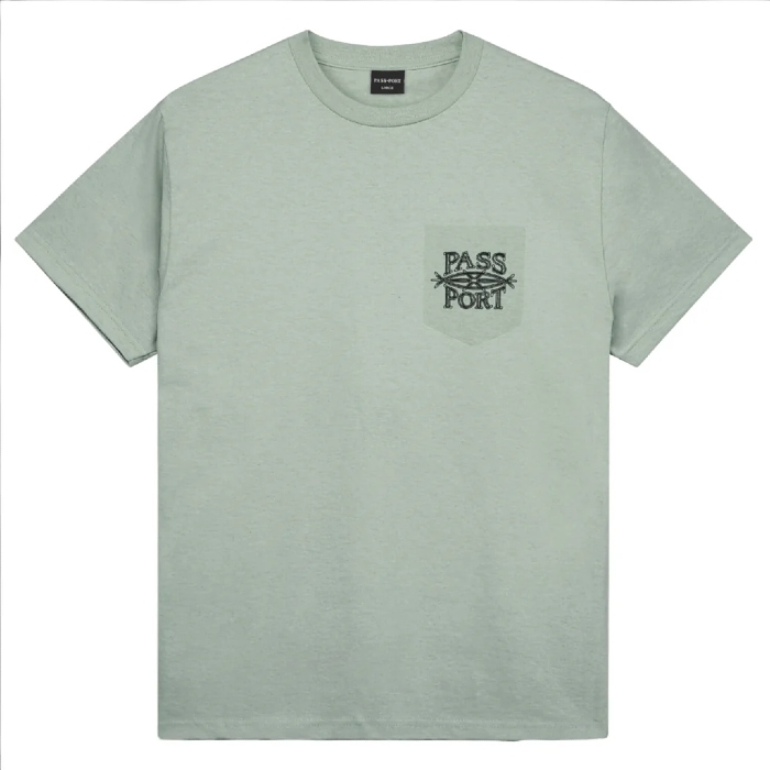 Passport Skateboards - Lasso - Pocket T-Shirt - Stonewash Green