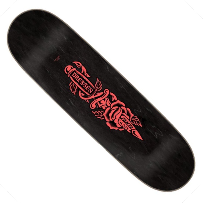 Santa-Cruz-Skateboards-Dressen-Rose-Dagger-Skateboard-Deck-8-70-Top