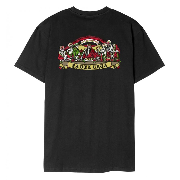 Santa Cruz Skateboards - Guzman Dead Diners - T-Shirt - Black