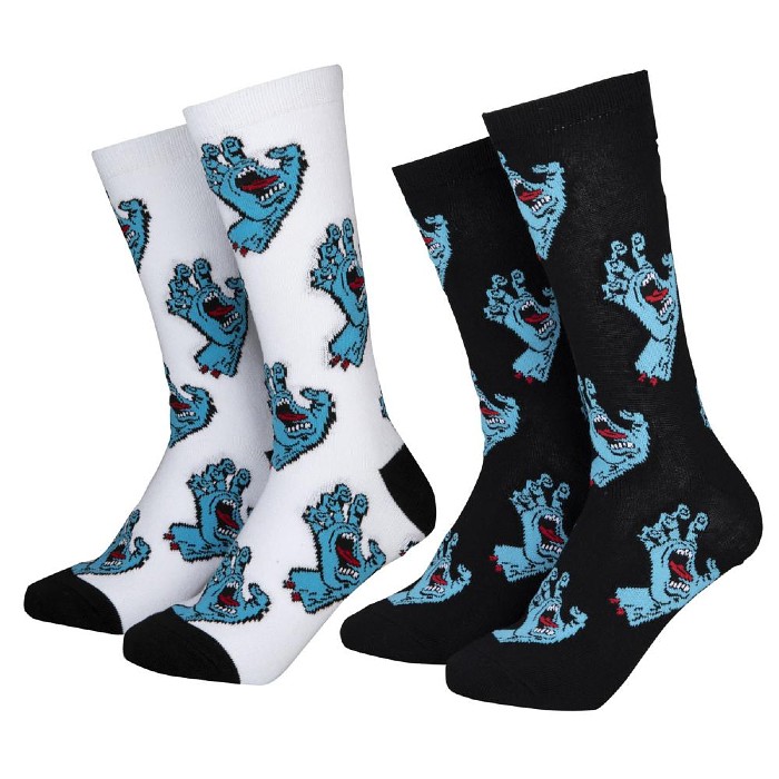 Santa Cruz Skateboards - Multi Hand - YOUTH Crew Socks (2 Pack)