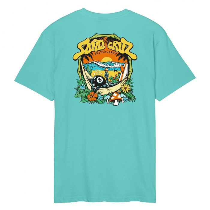 Santa Cruz Skateboards - Winkowski 8Baller Trip - T-Shirt - Pool Blue