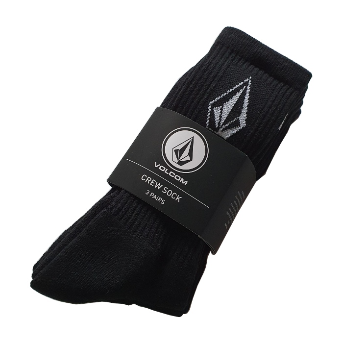 Volcom-Full-Stone-Crew-Socks-Black-3-Pack